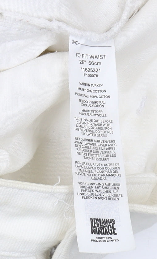 Reclaimed Vintage Women’s White Straight Jeans XS