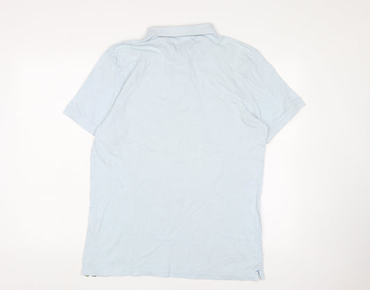 Larsson & Co Blue Men's Polo Shirt L Short Sleeve Cotton