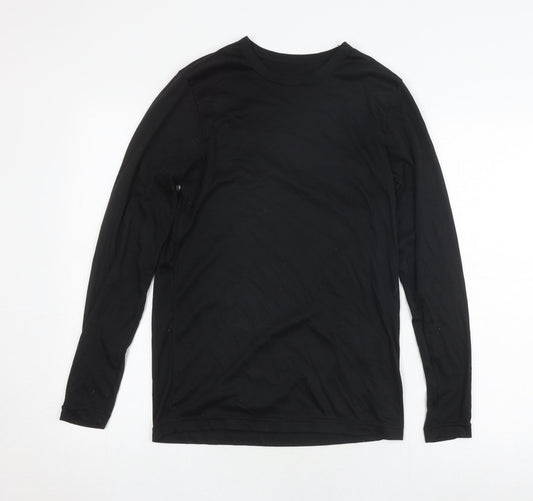 Additional front view of Peter Storm Black unisex long sleeve t-shirt m casual