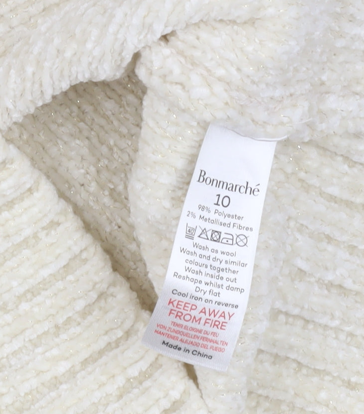 Womens UK Size 10 Bonmarché Ivory Jumper Jumper