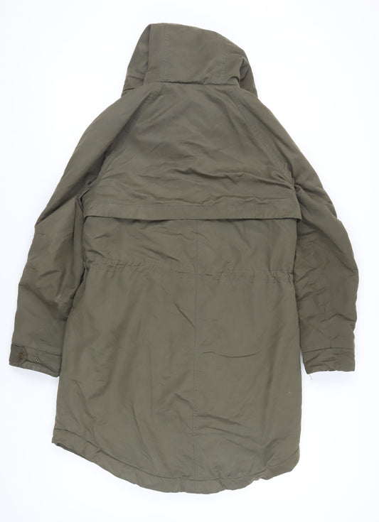 Womens UK Size S H&M Green Parka Coat