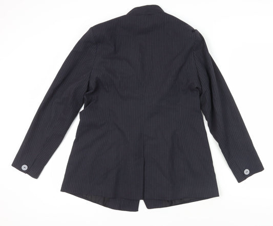 Very Women's Black Pinstripe Suit Jacket Size 16