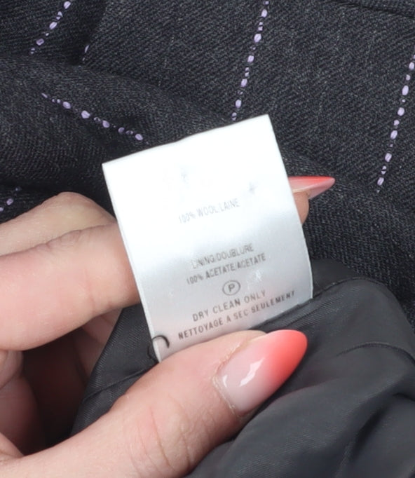 Kaliko Women's Black Pinstripe Wool Jacket Size 18