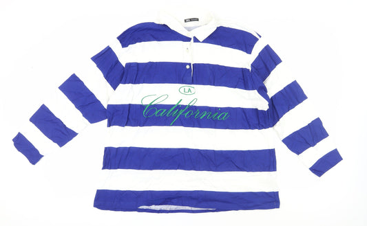 Womens UK Size L Zara Multicoloured Basic Polo