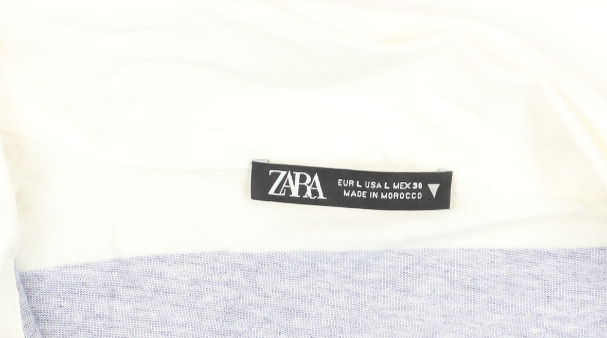 Womens UK Size L Zara Multicoloured Basic Polo