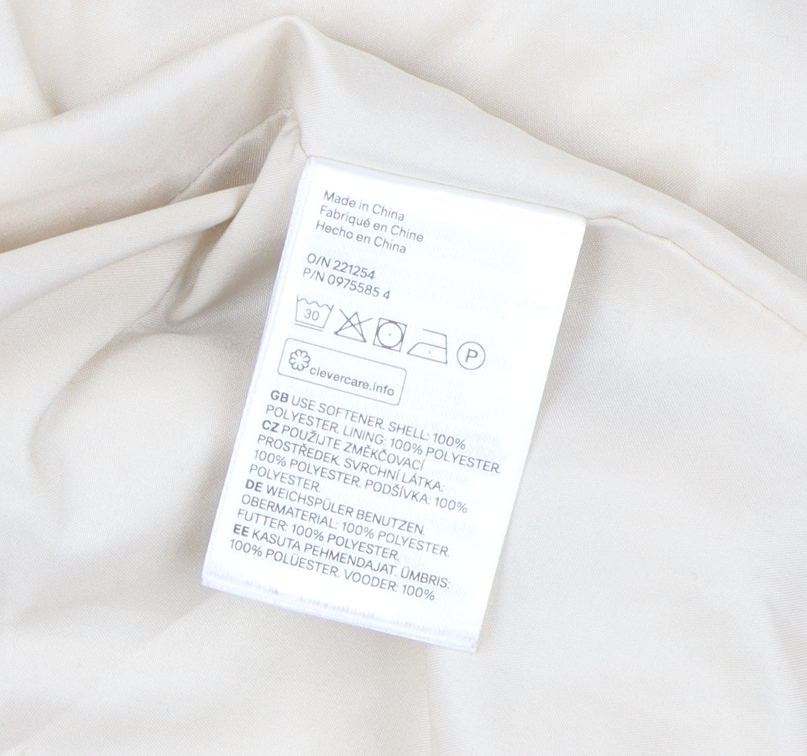 H&M Women's Beige Fleece Bomber Jacket Size 14