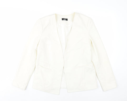 Womens UK Size 12 Wallis Ivory Basic Jacket