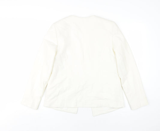 Womens UK Size 12 Wallis Ivory Basic Jacket