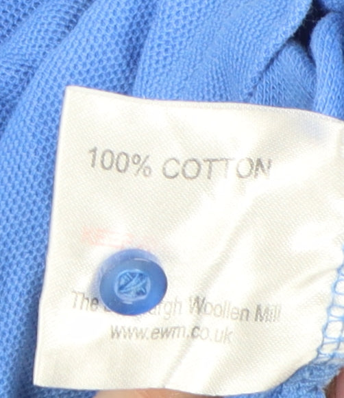 Womens UK Size M Isle Blue Basic Polo
