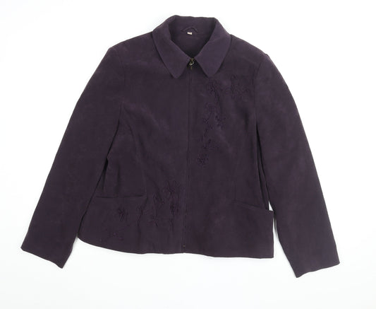 Womens UK Size 16 EWM Purple Basic Jacket