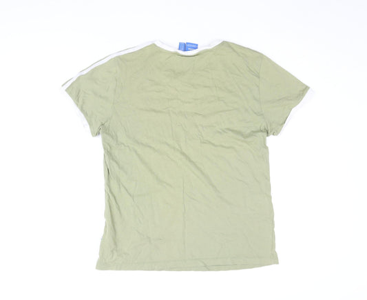 Womens UK Size 6 adidas Green Jersey T-Shirt