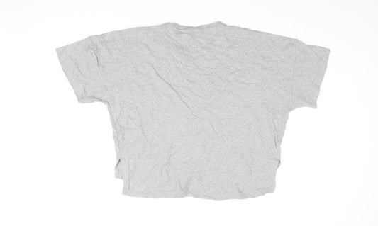 French Connection Women's Grey Crew Neck Basic Tee Size 12