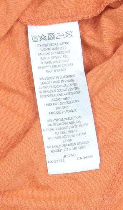 Great Plains Women's Orange Basic T-Shirt Size 12