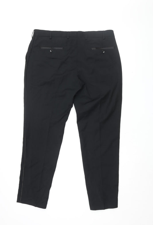 Moss Men's Black Slim Dress Pants, Size 36