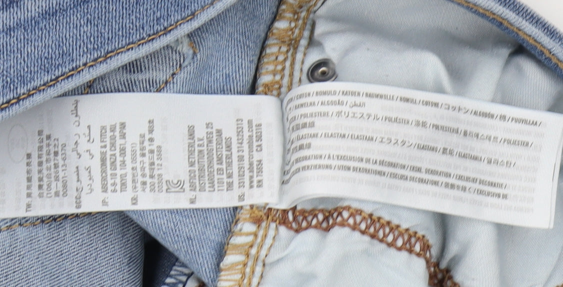 Hollister Women's Blue Skinny Distressed Jeans Size 28