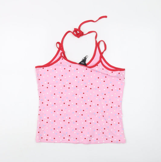 Jasper Conran Jeans Pink Polka Dot Camisole Tank Top, Size L