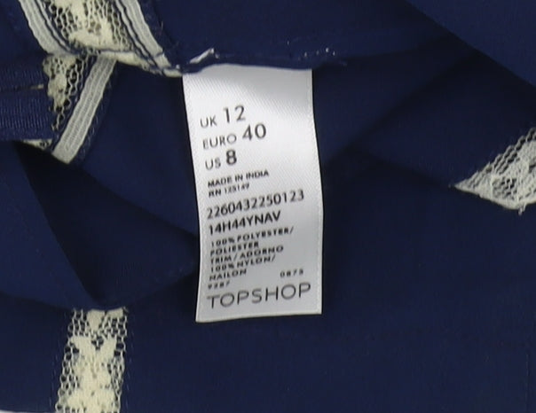 Topshop Women's Blue Shorts UK 12