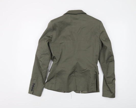 H&M Women's Green Suit Jacket Size 10 Regular Fit