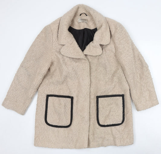 Womens UK Size 14 Marks and Spencer Beige Overcoat