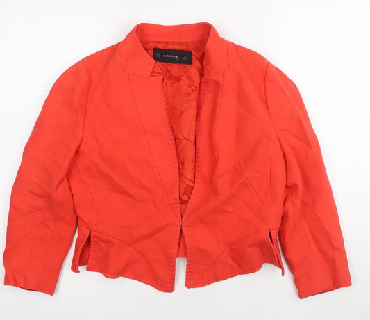 Womens UK Size XL Zara Red Basic Jacket