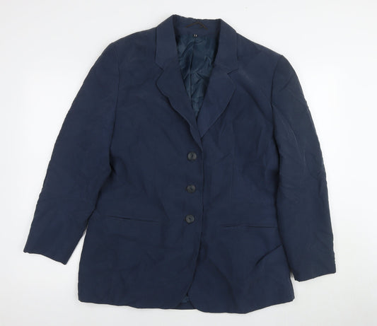 Womens UK Size 14 C&A Blue Basic Jacket