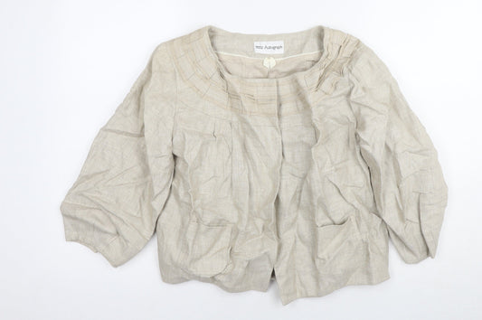 Womens UK Size 10 Marks and Spencer Beige Basic Jacket