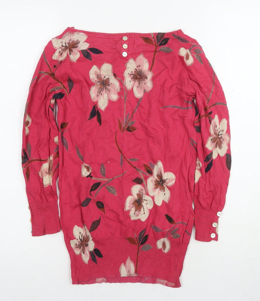 Womens UK Size 8 NEXT Pink Basic Blouse