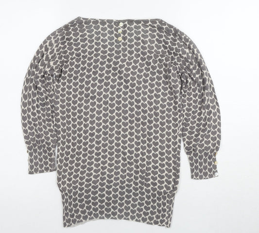 Womens UK Size 8 NEXT Grey Basic Blouse