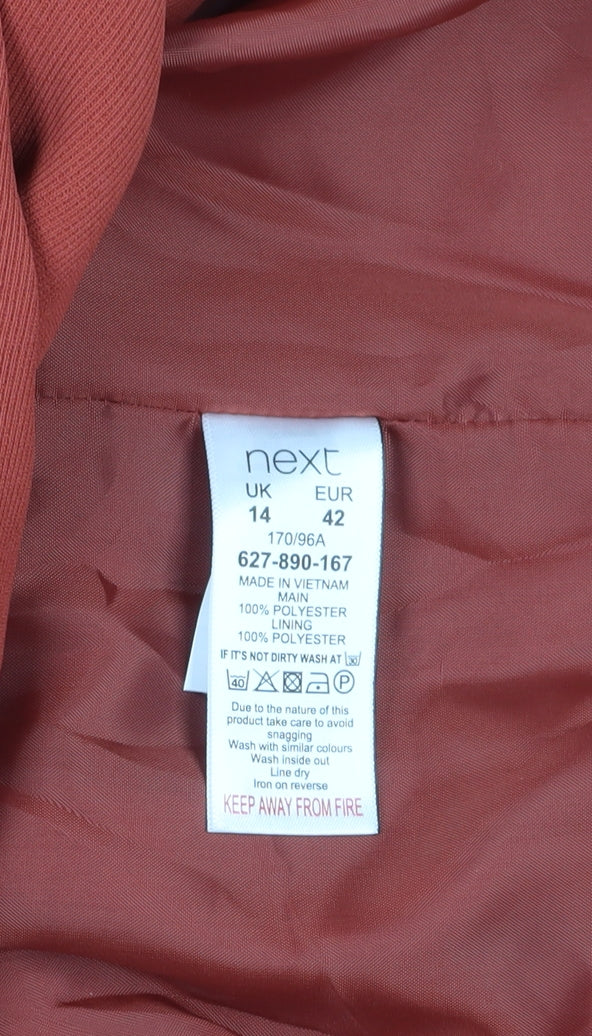 Next Women's Orange Blazer - Size 14, Belted, Autumn