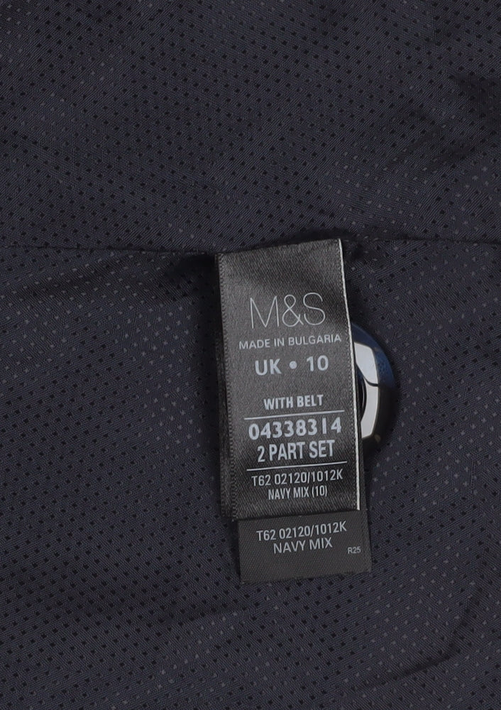 Womens UK Size 10 Marks and Spencer Black Belted