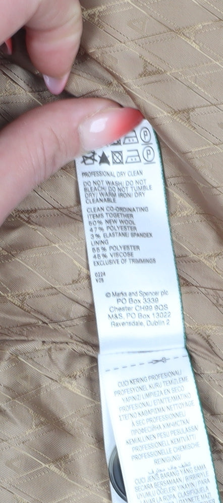 Marks and Spencer Women's Beige Regular Fit Waistcoat Suit