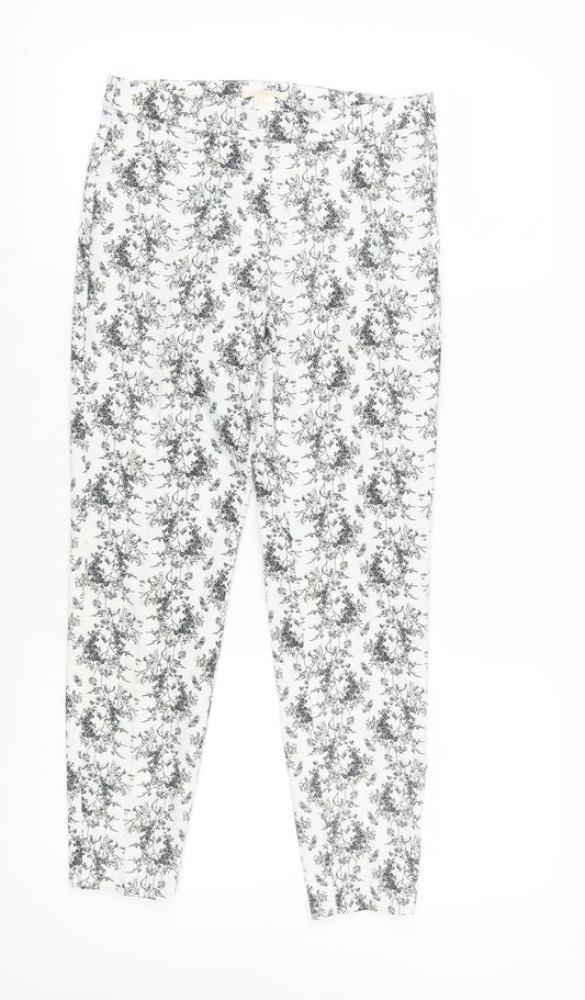 Womens UK Size 8 H&M Slim Fit Dress Pants Multicoloured Trousers