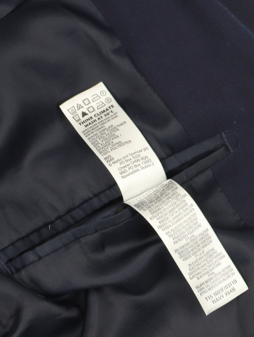 Mens UK Size 36 Marks and Spencer Regular Blue Suit Jacket