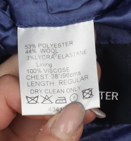 Mens UK Size 38 Daniel Hechter Regular Black Suit Jacket
