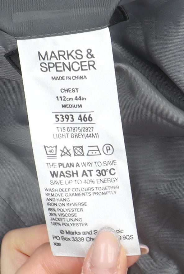 Mens UK Size 44 Marks and Spencer Regular Grey Suit Jacket