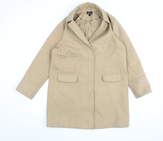 Womens UK Size 12 Topshop Beige Overcoat