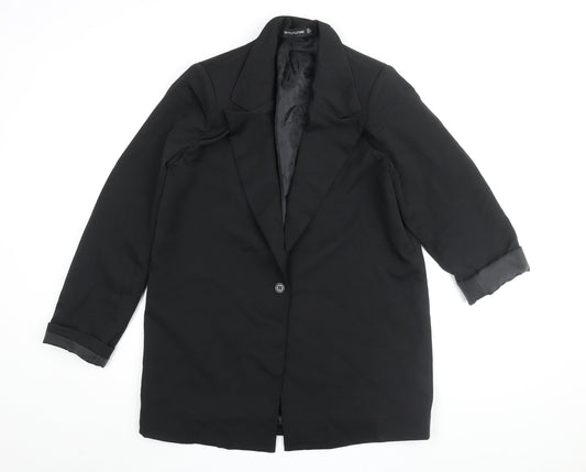 Womens UK Size 8 PRETTYLITTLETHING Black Basic Jacket