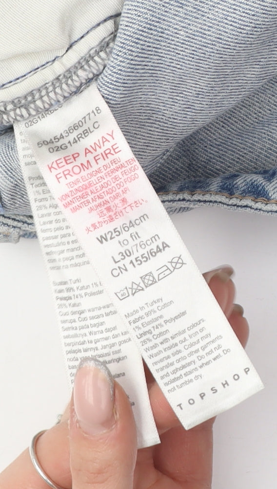 Topshop Women's Blue Straight Jeans Size 25