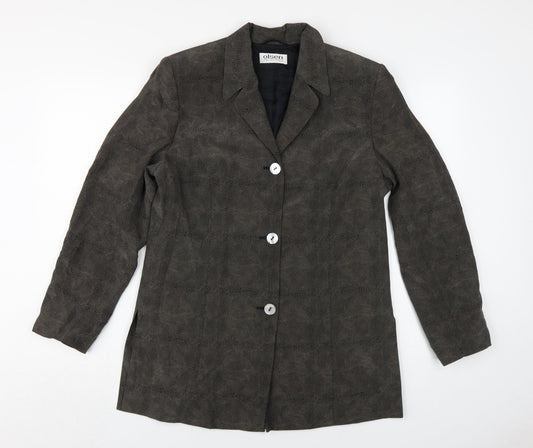 Womens UK Size 12 Olsen Brown Basic Jacket