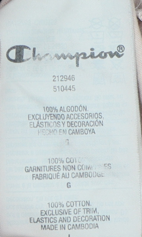 Mens UK Size L Champion Beige T-Shirt