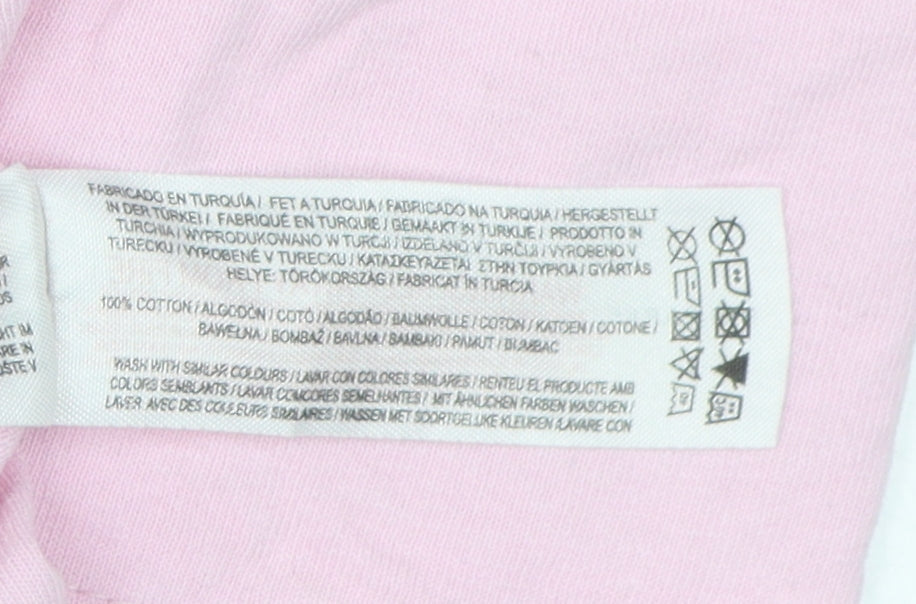 Unisex Adults UK Size M Keith Haring Pink Cropped T-Shirt
