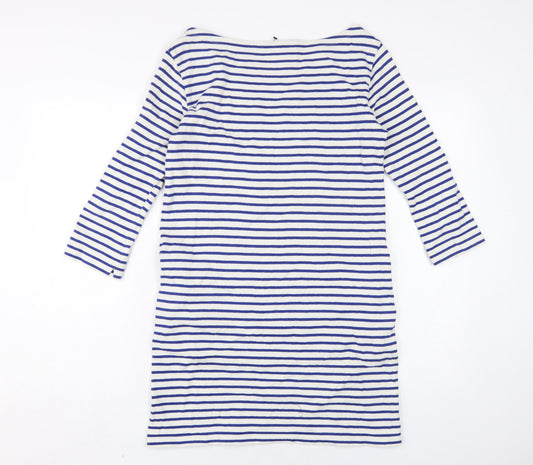Uniqlo Women's Blue Striped T-Shirt Dress S