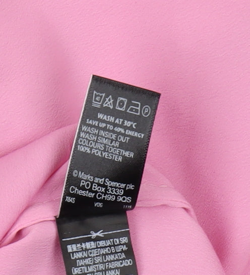Womens UK Size 14 Marks and Spencer Pink Basic Blouse
