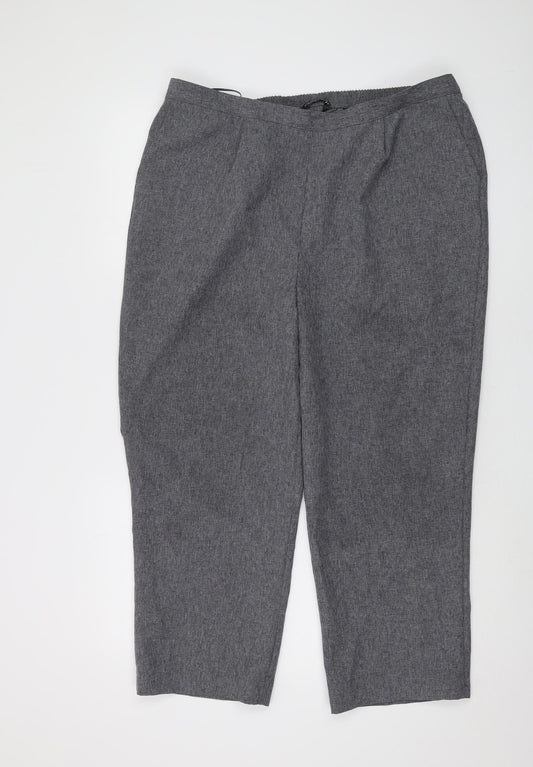 Womens UK Size 18 Bonmarché Regular Fit Regular Grey Trousers