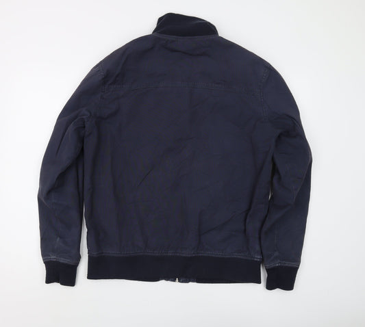 White Stuff Men's Blue Bomber Jacket, M, Casual Style