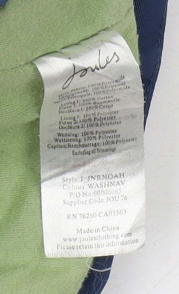 Joules Boys Blue Hooded Jacket 9-10 Years Waterproof Coverall