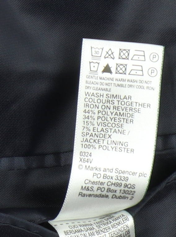 Mens UK Size 42 Marks and Spencer Regular Blue Suit Jacket