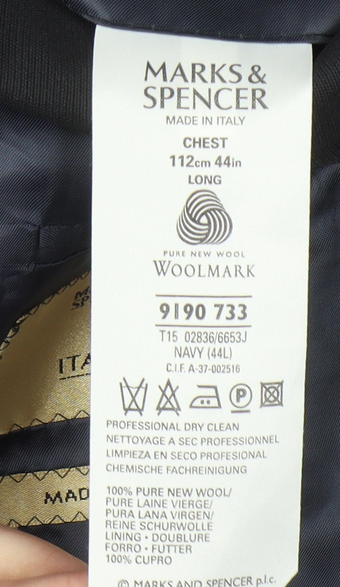 Mens UK Size 44 Marks and Spencer Regular Black Suit Jacket