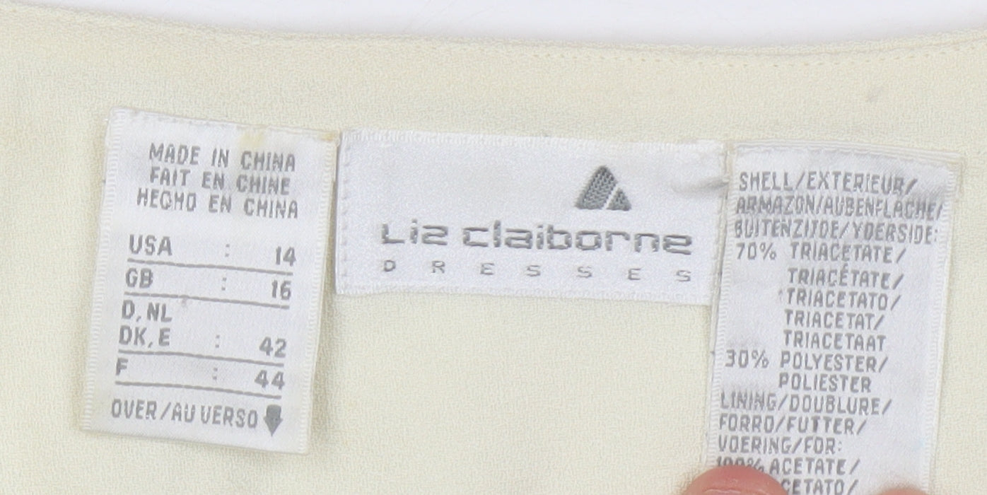 Liz Claiborne Ivory Women's Cropped Jacket, Size 16