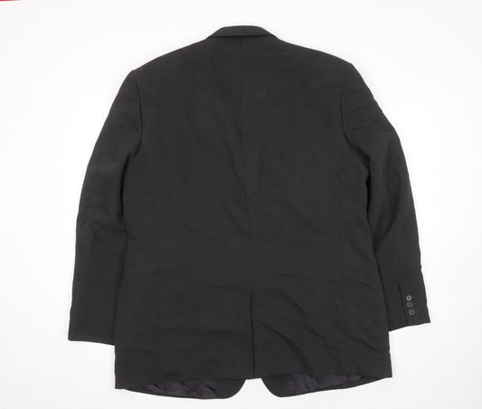 Mens UK Size 46 Jonathan Adams Regular Black Suit Jacket